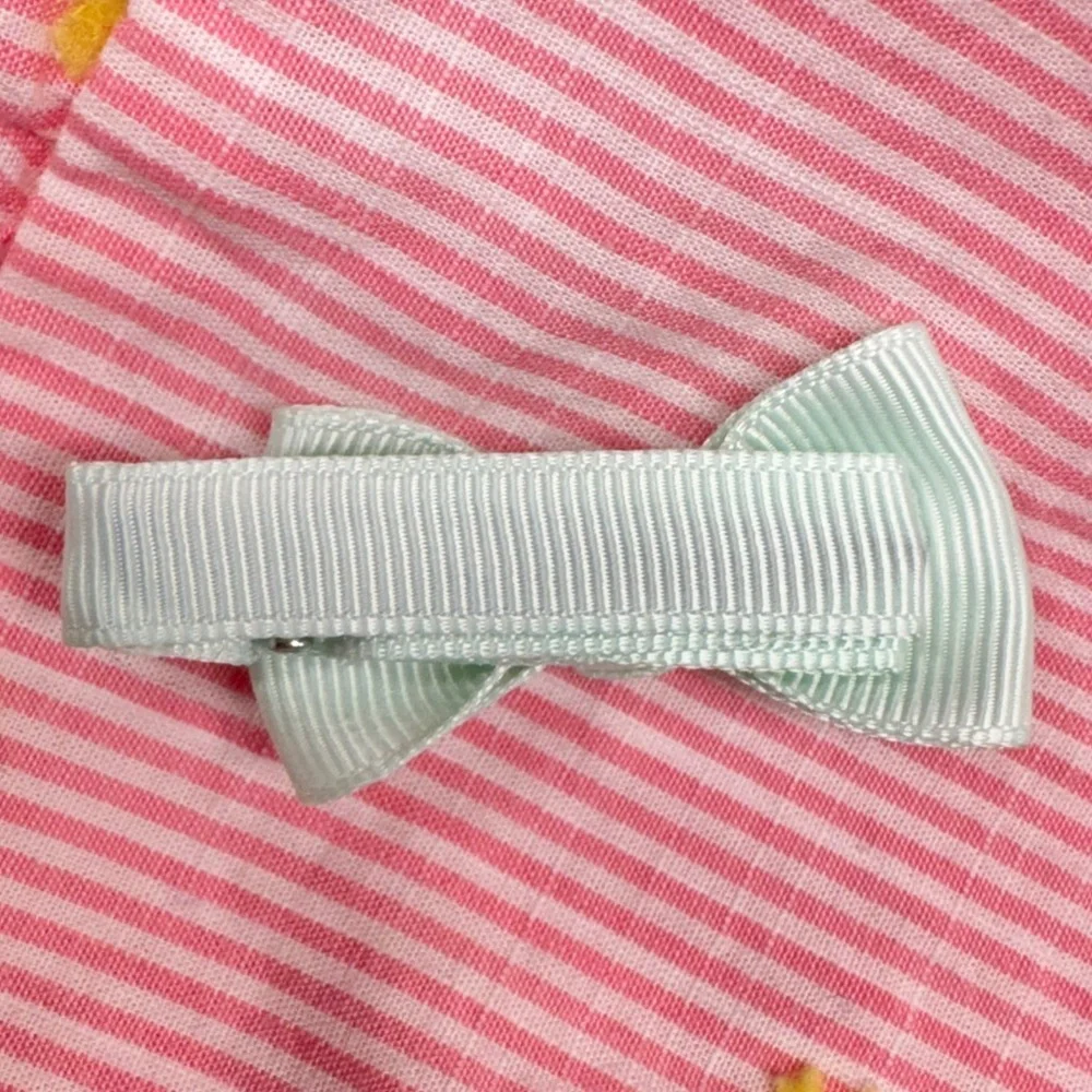 Light Seafoam Grosgrain Hair Bow